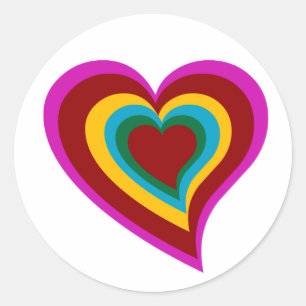 Rainbow Heart Stickers