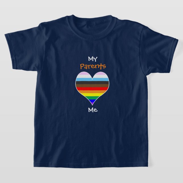 Rainbow Heart T-Shirt (for dark colours) (Laydown)