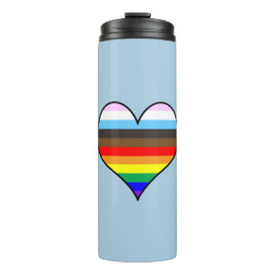 Rainbow Heart Thermal Tumbler