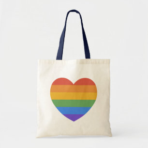 Rainbow Heart Tote Bag