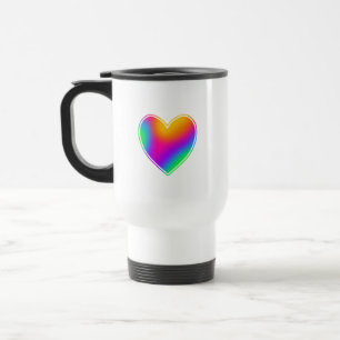 Rainbow Heart Travel Mug