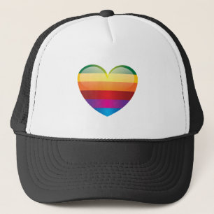 Rainbow Heart Trucker Hat
