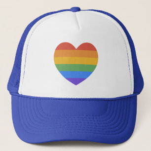 Rainbow Heart Trucker Hat