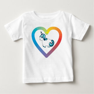 Rainbow heart unicorn baby T-Shirt