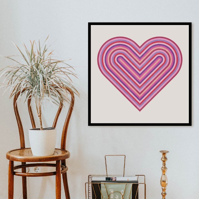 Rainbow Heart Valentine's Day Poster - Plum (Creator Uploaded)