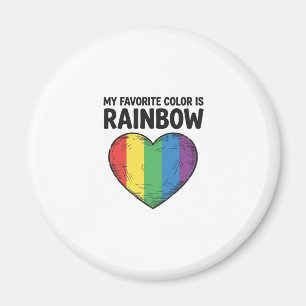 Rainbow Heart Vintage Engraving Favourite Colour S Magnet