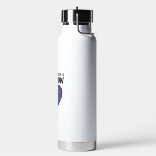 Rainbow Heart Vintage Engraving Favourite Colour S Water Bottle