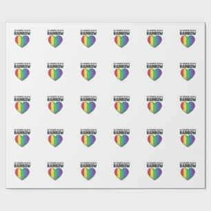 Rainbow Heart Vintage Engraving Favourite Colour S Wrapping Paper