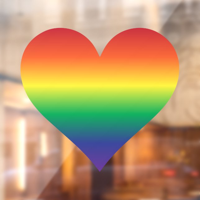 Rainbow Heart Window Cling (Sheet 2)