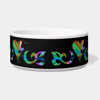 Rainbow Heart with Lily and Butterfly