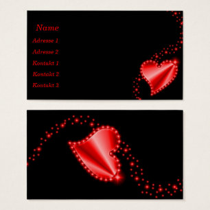 Rainbow Heart with Stars Business Cards