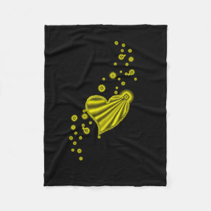 Rainbow Heart with Stars Fleece Blanket