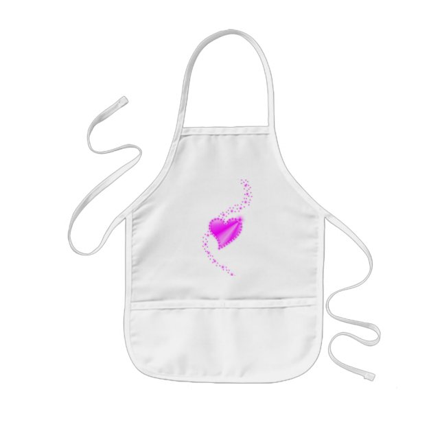Rainbow Heart with Stars Kids Apron (Front)