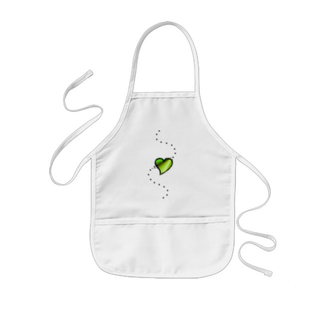 Rainbow Heart with Stars Kids Apron (Front)