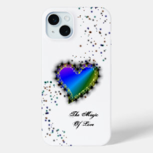 Rainbow Heart with Stars , The Magic Of Love iPhone 15 Mini Case