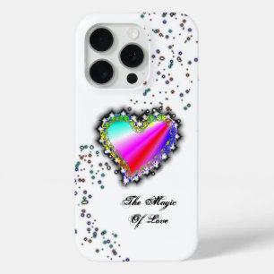 Rainbow Heart with Stars , The Magic Of Love iPhone 15 Pro Case