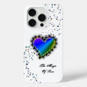 Rainbow Heart with Stars , The Magic Of Love iPhone 15 Pro Case