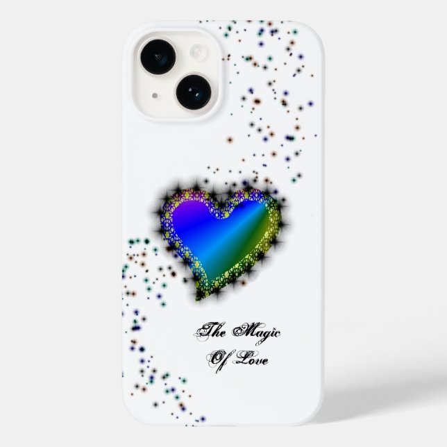 Rainbow Heart with Stars , The Magic Of Love Case-Mate iPhone Case (Back)