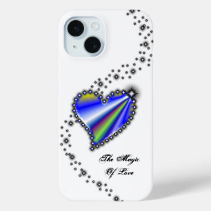 Rainbow Heart with Stars , The Magic Of Love iPhone 15 Case
