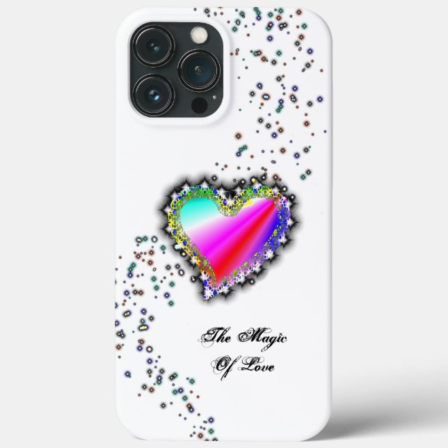 Rainbow Heart with Stars , The Magic Of Love Case-Mate iPhone Case (Back)