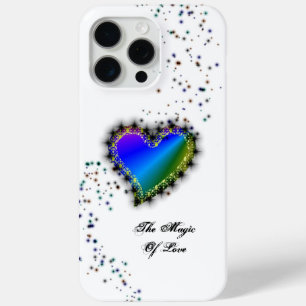Rainbow Heart with Stars , The Magic Of Love iPhone 15 Pro Max Case