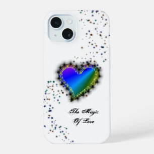 Rainbow Heart with Stars , The Magic Of Love iPhone 15 Case