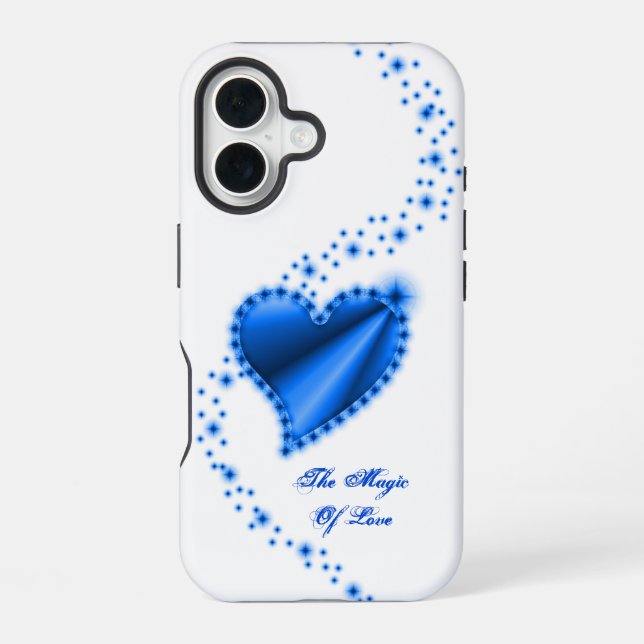 Rainbow Heart with Stars , The Magic Of Love iPhone 16 Case (Back)
