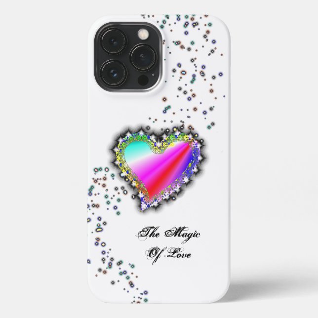 Rainbow Heart with Stars , The Magic Of Love iPhone Case (Back)