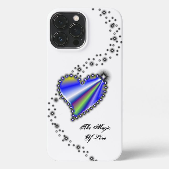 Rainbow Heart with Stars , The Magic Of Love iPhone Case (Back)