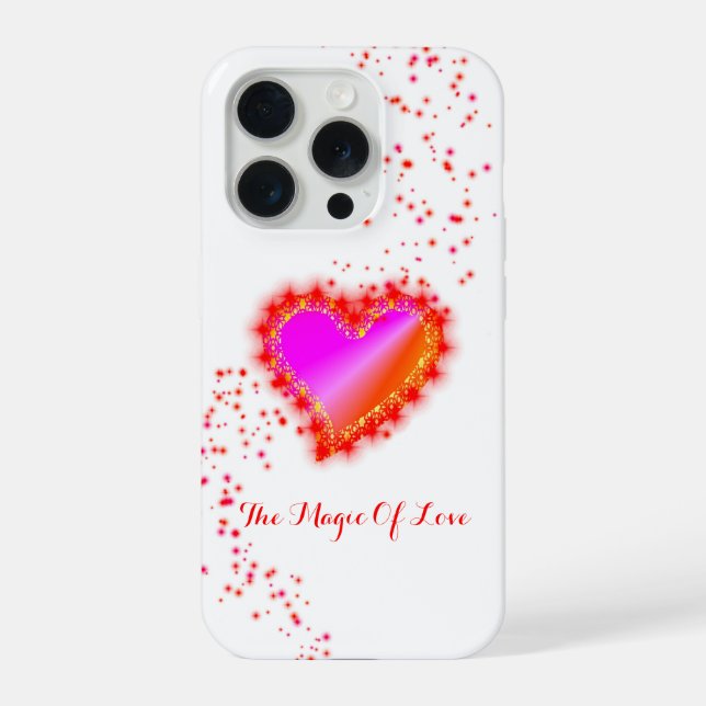 Rainbow Heart with Stars , The Magic Of Love iPhone Case (Back)