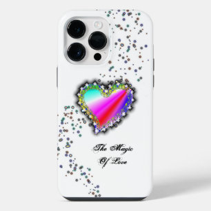 Rainbow Heart with Stars , The Magic Of Love iPhone 14 Pro Max Case