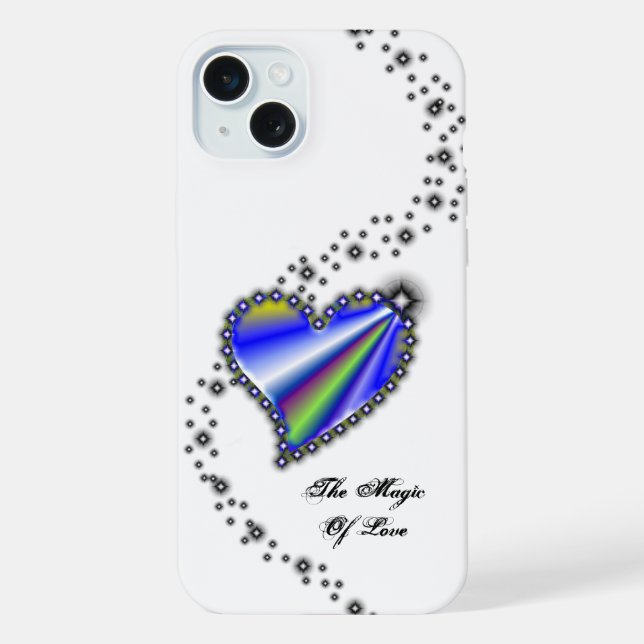 Rainbow Heart with Stars , The Magic Of Love iPhone Case (Back)