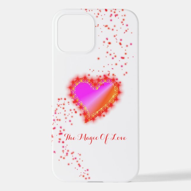 Rainbow Heart with Stars , The Magic Of Love iPhone Case (Back)