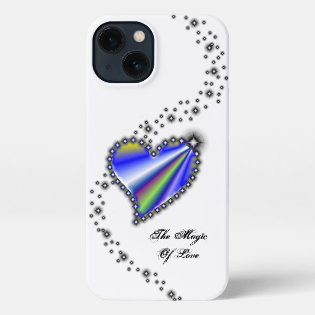 Rainbow Heart with Stars , The Magic Of Love iPhone Case (Back)