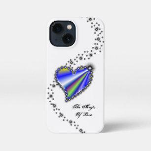 Rainbow Heart with Stars , The Magic Of Love iPhone 13 Mini Case