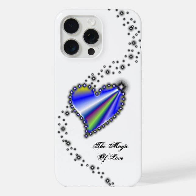 Rainbow Heart with Stars , The Magic Of Love iPhone Case (Back)