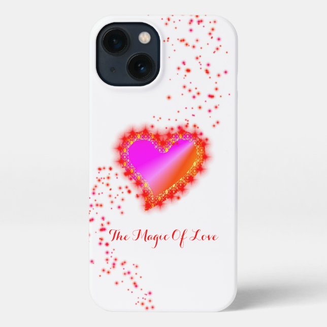 Rainbow Heart with Stars , The Magic Of Love iPhone Case (Back)