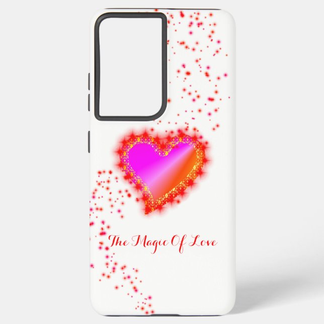 Rainbow Heart with Stars , The Magic Of Love Samsung Galaxy S21 Ultra Case (Back)