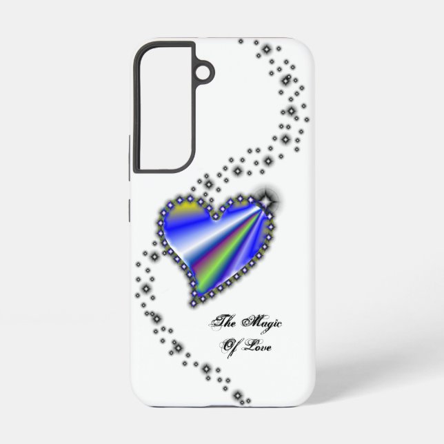 Rainbow Heart with Stars , The Magic Of Love Samsung Galaxy S22 Case (Back)