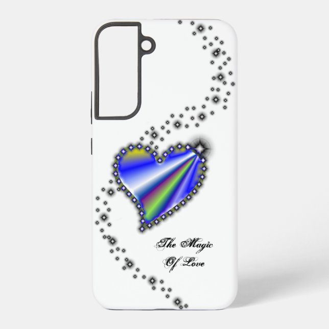 Rainbow Heart with Stars , The Magic Of Love Samsung Galaxy S22+ Case (Back)