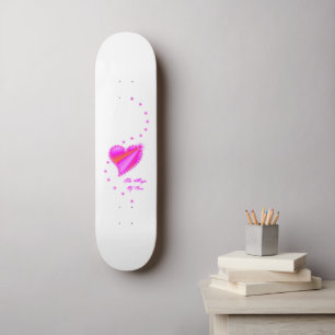 Rainbow Heart with Stars , The Magic Of Love Skateboard