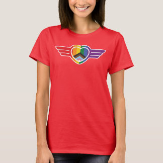 Rainbow heart with wings T-Shirt