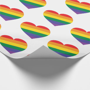 Rainbow Heart Wrapping Paper