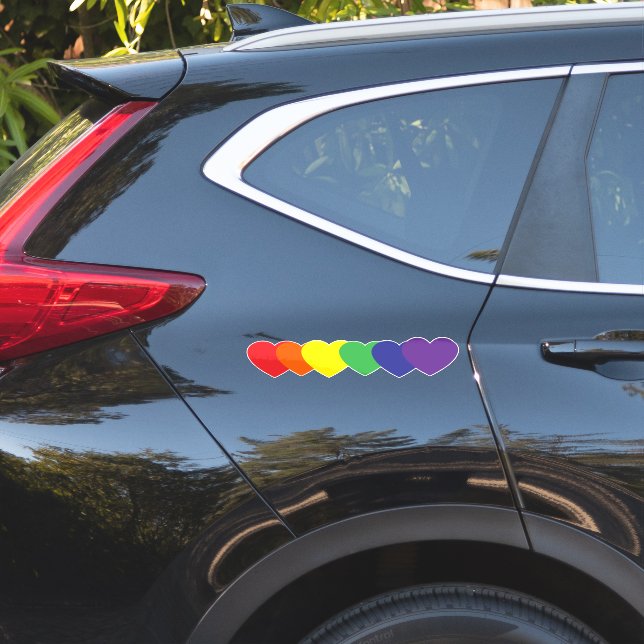 Rainbow Hearts (Car Side)