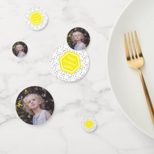 Rainbow Hearts 3rd Birthday Confetti
