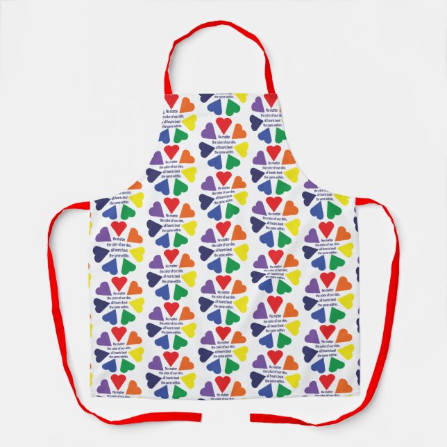 Rainbow Hearts Apron (Front)