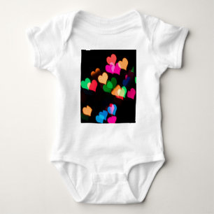 rainbow hearts baby bodysuit