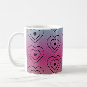 Rainbow Hearts Black Pride Heart Coffee Mug