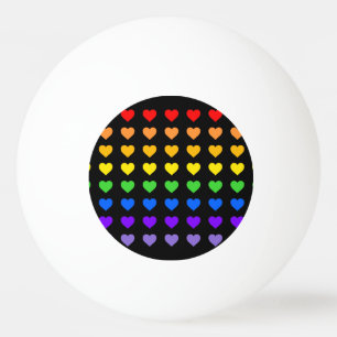 Rainbow Hearts Bottle Opener Ping Pong Ball