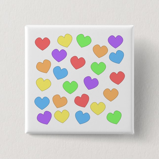 Rainbow Hearts Button 0001 (Front)